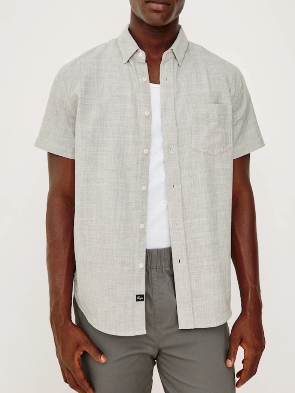 Rails Button Up Short Sleeve Shirt in Sage Green Size Large